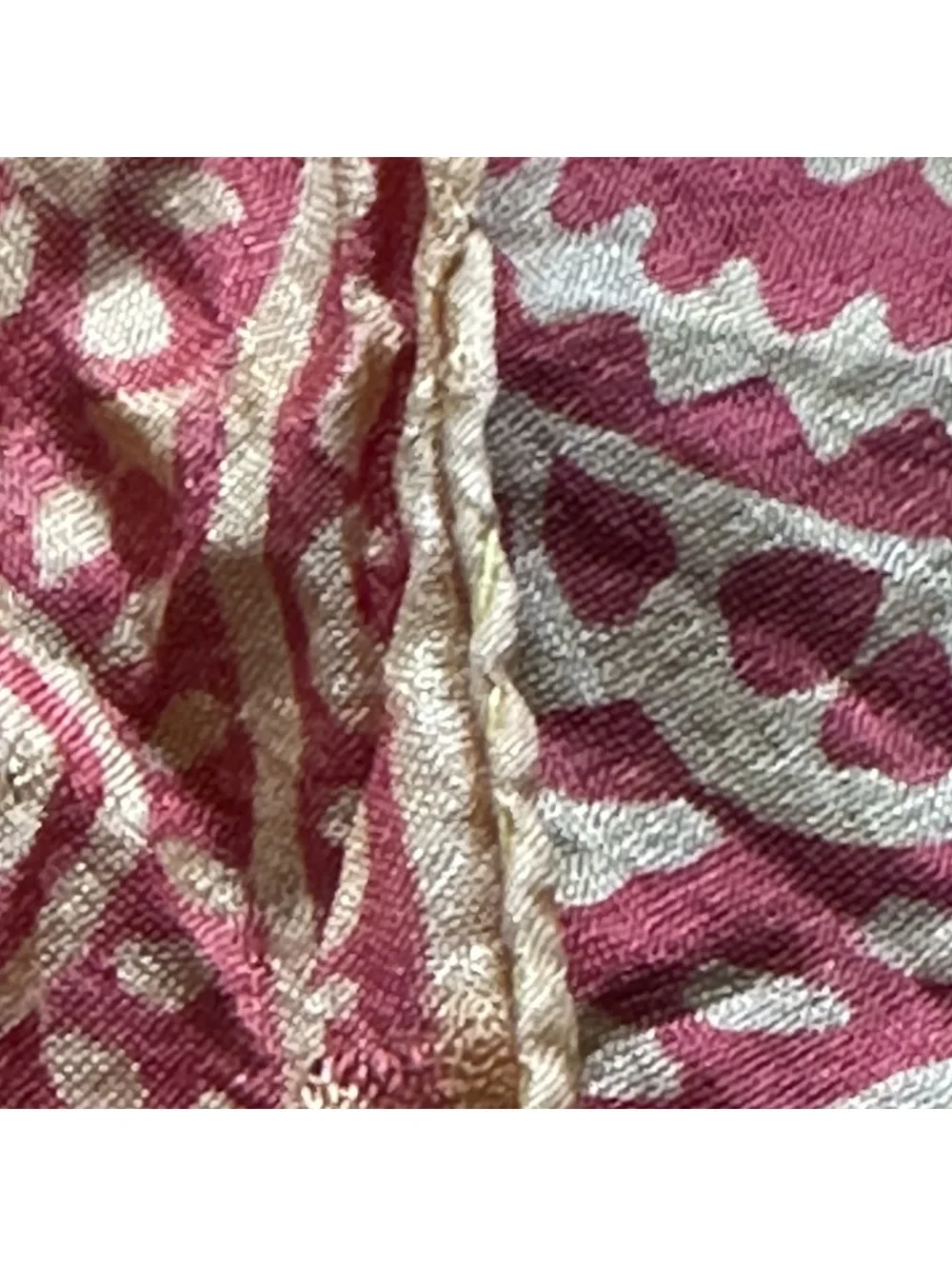 Vintage Red and Orange Paisley Print Silk Scarf